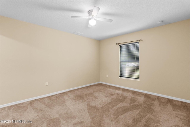 3728 W Florentine Dr, Citrus Springs, FL 34433 - spare room with carpet, ceiling fan, and a textured ceiling