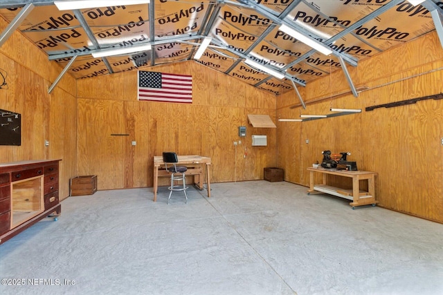 3728 W Florentine Dr, Citrus Springs, FL 34433 - garage featuring wood walls
