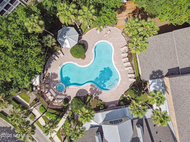 8550 Touchton Rd Unit 932, Jacksonville, FL 32216 - aerial overview of property's location featuring a pool