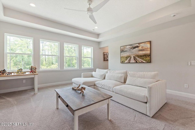 351 Palm Crst Dr, Ponte Vedra, FL 32081 - living area featuring ceiling fan, carpet floors, and recessed lighting