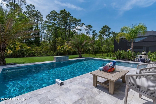 351 Palm Crst Dr, Ponte Vedra, FL 32081 - swimming pool featuring a lawn and a patio