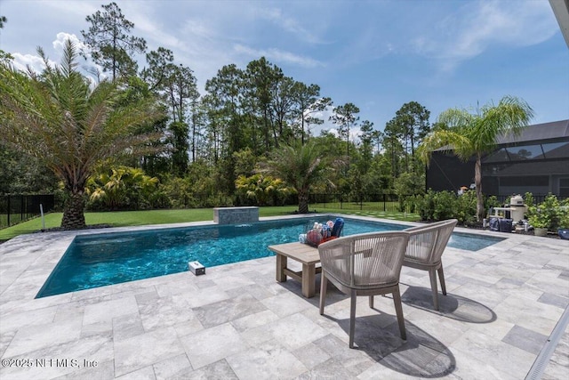 351 Palm Crst Dr, Ponte Vedra, FL 32081 - view of swimming pool with a patio and a yard