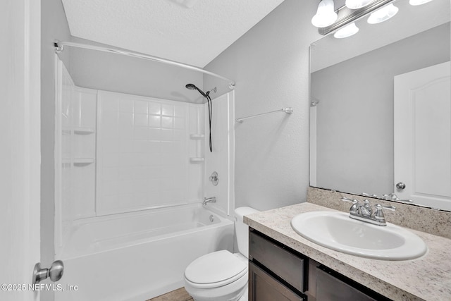 4431 Vista Point Ln, Orange Park, FL 32065 - bathroom featuring vanity, tub / shower combination, and a textured ceiling