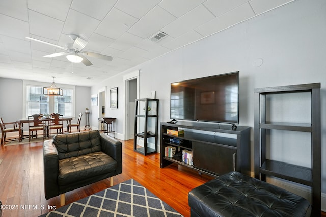 22 Marion St, Saint Augustine, FL 32084 - living area featuring ceiling fan and wood-type flooring