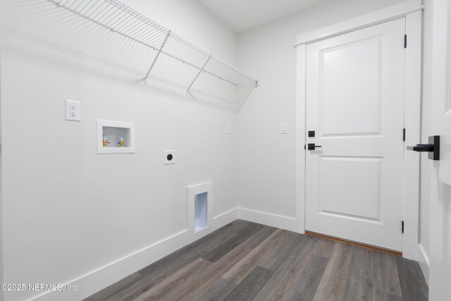1114 Nantucket Ave, Jacksonville, FL 32233 - laundry room featuring hookup for an electric dryer, hookup for a washing machine, and dark wood finished floors