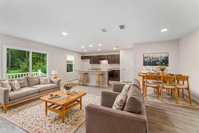 5428 Chenango Blvd, Jacksonville, FL 32254 - living area with light wood-style floors and recessed lighting