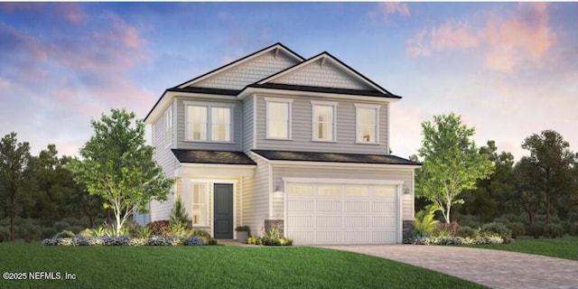 171 Oakmoss Dr, Saint Johns, FL 32259 - craftsman-style house with a garage, driveway, and a front lawn