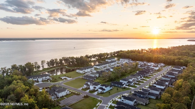 171 Oakmoss Dr, Saint Johns, FL 32259 - aerial view at dusk of a water view and a residential view