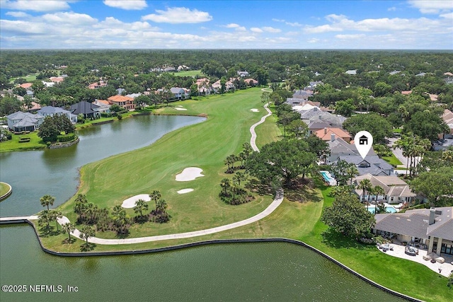 172 Laurel Ln, Ponte Vedra Beach, FL 32082 - aerial perspective of suburban area featuring a golf course and a nearby body of water