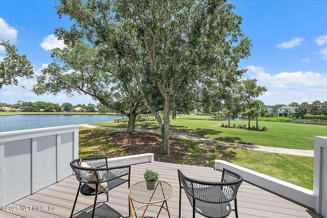 172 Laurel Ln, Ponte Vedra Beach, FL 32082 - deck with a water view and a yard