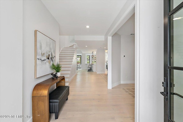 172 Laurel Ln, Ponte Vedra Beach, FL 32082 - hall with light wood-type flooring and recessed lighting