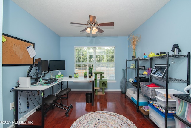 11890 Surfbird Cir Unit 42E, Jacksonville, FL 32256 - office featuring ceiling fan and wood finished floors