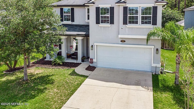 190 Colorado Springs Way, Saint Augustine, FL 32092 - traditional-style home featuring stucco siding, a garage, driveway, and a front lawn