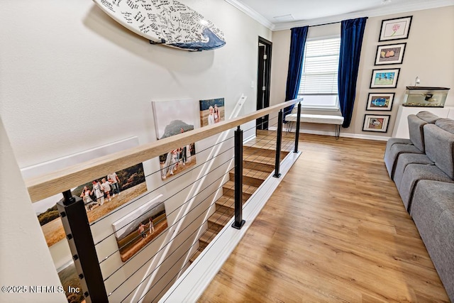 190 Colorado Springs Way, Saint Augustine, FL 32092 - stairway featuring ornamental molding and wood finished floors