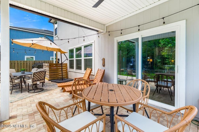 190 Colorado Springs Way, Saint Augustine, FL 32092 - sunroom with outdoor dining space and ceiling fan
