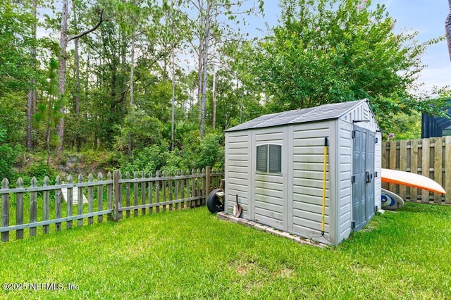 190 Colorado Springs Way, Saint Augustine, FL 32092 - view of shed featuring a fenced backyard