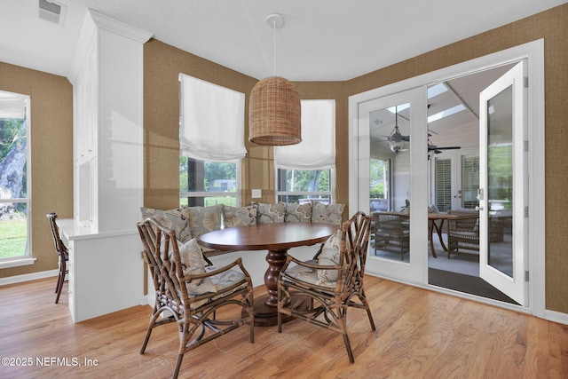 101 Royal Lagoon Ct, Ponte Vedra Beach, FL 32082 - dining area with light wood-type flooring and ceiling fan