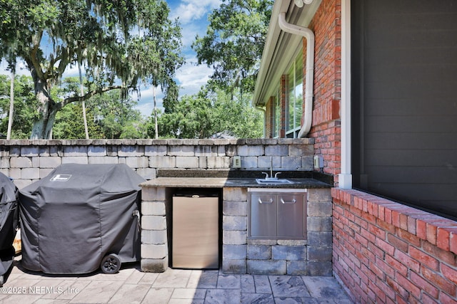 101 Royal Lagoon Ct, Ponte Vedra Beach, FL 32082 - view of patio with exterior kitchen and a sink