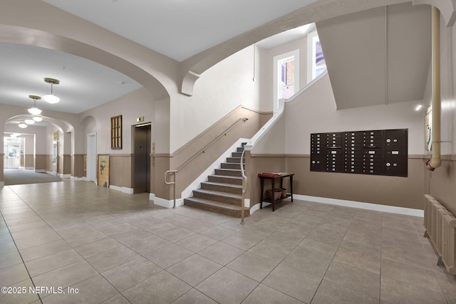 2525 College St Unit 1305, Jacksonville, FL 32204 - community lobby with a wainscoted wall and stairs