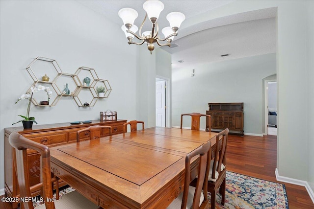 573 N Bridgestone Ave, Saint Johns, FL 32259 - dining area with a chandelier and wood finished floors