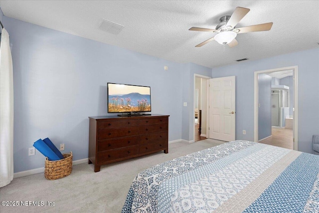 573 N Bridgestone Ave, Saint Johns, FL 32259 - carpeted bedroom featuring a textured ceiling and ceiling fan