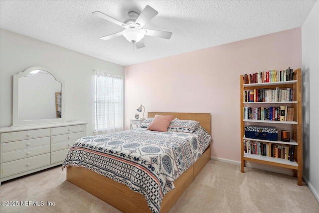 573 N Bridgestone Ave, Saint Johns, FL 32259 - carpeted bedroom featuring a textured ceiling and a ceiling fan