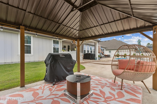 36501 Shortleaf Ave, Hilliard, FL 32046 - view of patio / terrace with a grill and a gazebo