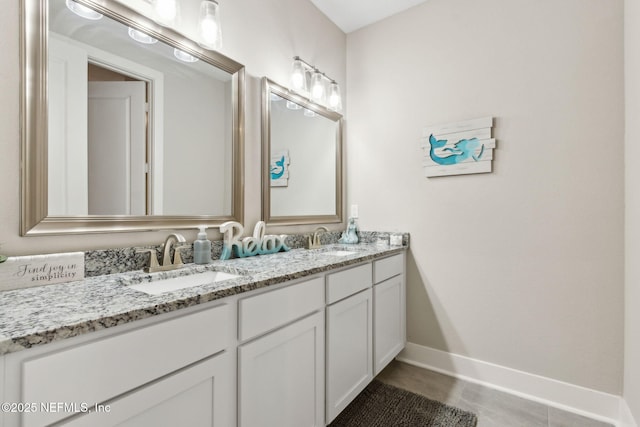 36501 Shortleaf Ave, Hilliard, FL 32046 - full bathroom with double vanity and tile patterned flooring
