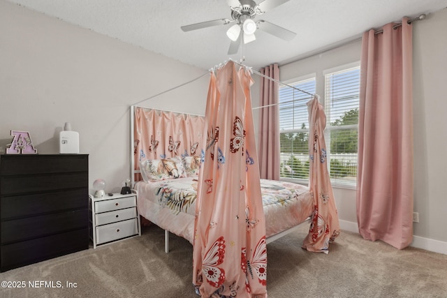 36501 Shortleaf Ave, Hilliard, FL 32046 - carpeted bedroom with a ceiling fan and baseboards