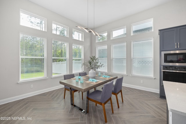 238 Courtney Chase Dr, Saint Augustine, FL 32092 - dining space with healthy amount of natural light and a towering ceiling