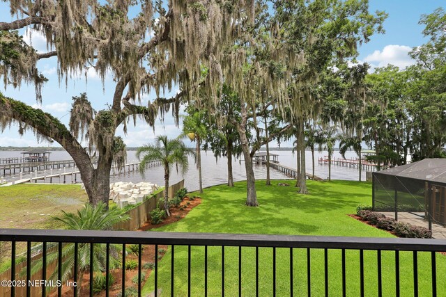 1823 N Lakeshore Dr, Fleming Island, FL 32003 - view of yard featuring a water view