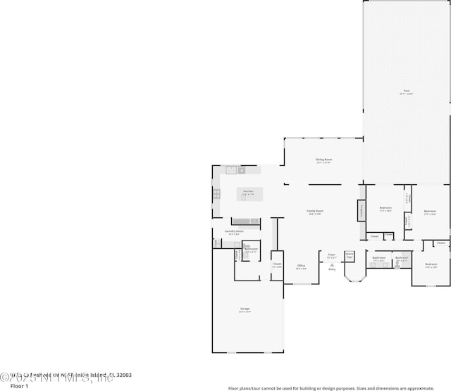 1823 N Lakeshore Dr, Fleming Island, FL 32003 - view of room layout