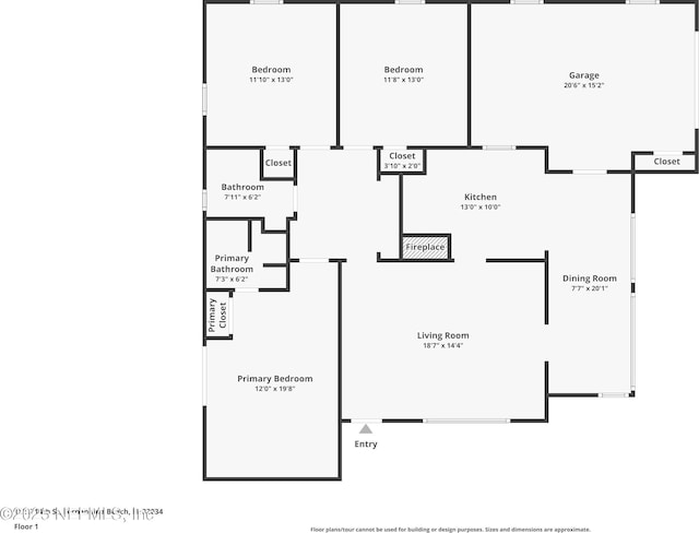 112 S 14th St, Fernandina Beach, FL 32034 - view of property floor plan