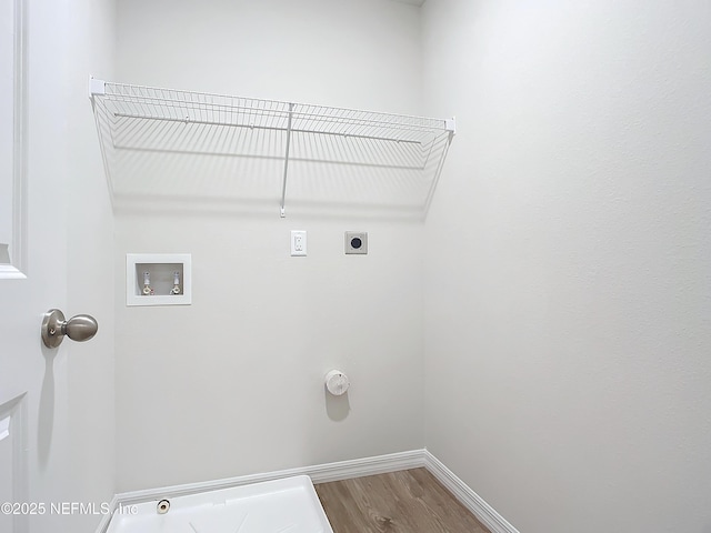 29 Wood Ash Ln, Palm Coast, FL 32164 - laundry room featuring washer hookup, wood finished floors, and electric dryer hookup