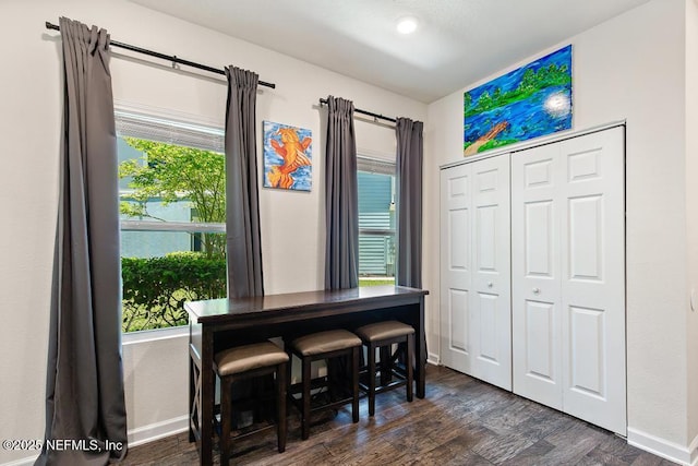 81 Scotch Pebble Dr, Saint Augustine, FL 32259 - dining area featuring dark wood-style floors and a water view