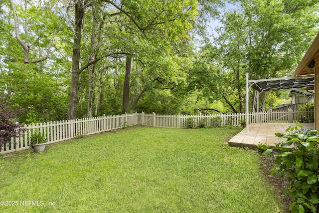 1853 Weston Cir, Fleming Island, FL 32003 - fenced backyard featuring a patio area