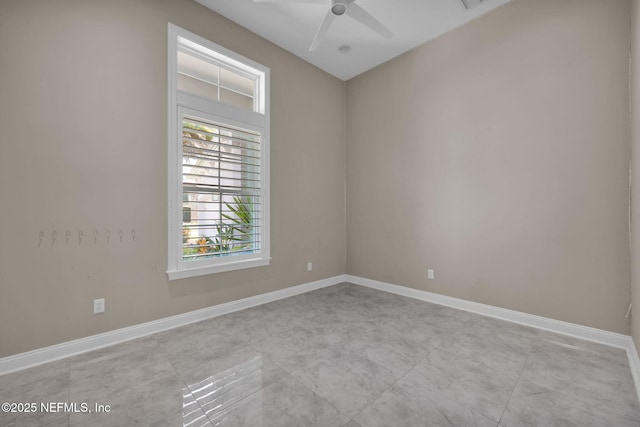 452 Deer Valley Dr, Ponte Vedra, FL 32081 - spare room featuring a ceiling fan and baseboards