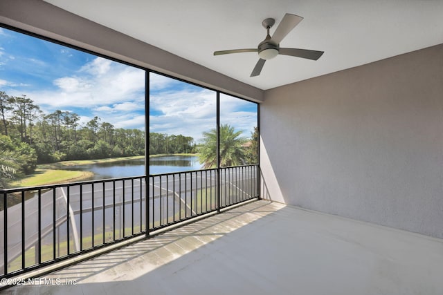 452 Deer Valley Dr, Ponte Vedra, FL 32081 - unfurnished sunroom with a water view and view of scattered trees