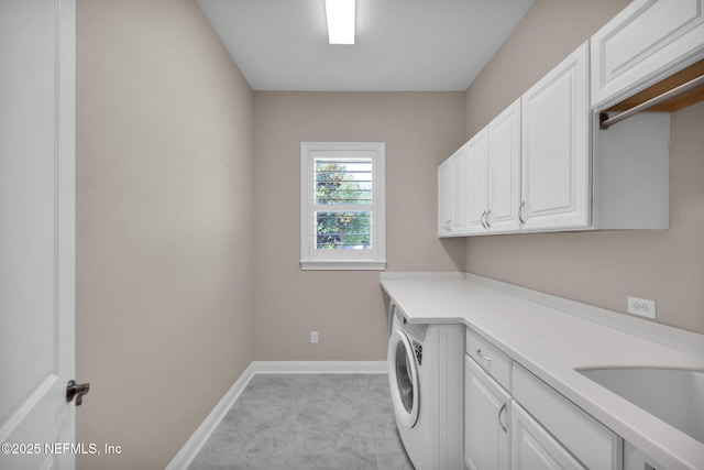 452 Deer Valley Dr, Ponte Vedra, FL 32081 - washroom with washer / dryer and cabinet space