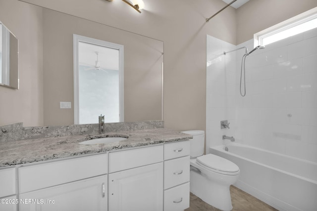 452 Deer Valley Dr, Ponte Vedra, FL 32081 - full bathroom with vanity, shower / bath combination, and a ceiling fan