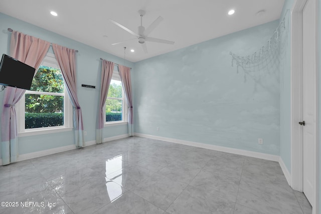 452 Deer Valley Dr, Ponte Vedra, FL 32081 - unfurnished room featuring healthy amount of natural light, a ceiling fan, and recessed lighting