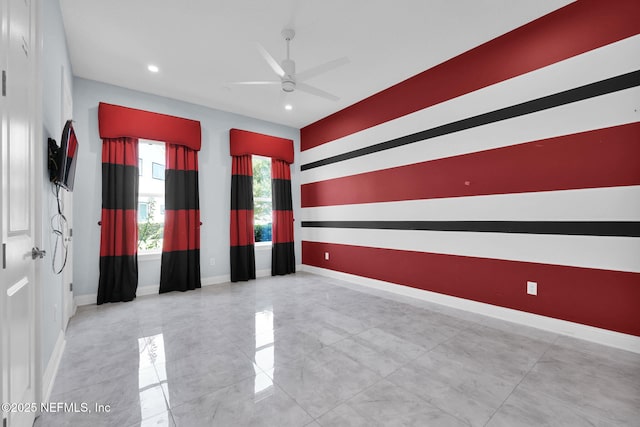 452 Deer Valley Dr, Ponte Vedra, FL 32081 - empty room featuring a ceiling fan and recessed lighting