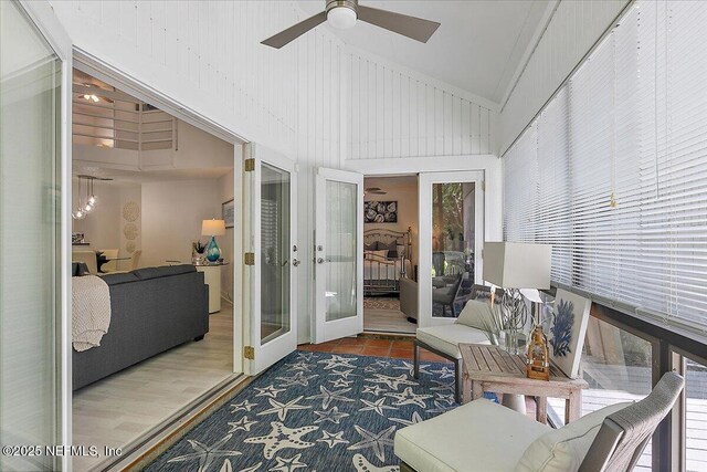 35 Turtleback Trl, Ponte Vedra Beach, FL 32082 - sunroom / solarium with vaulted ceiling and french doors