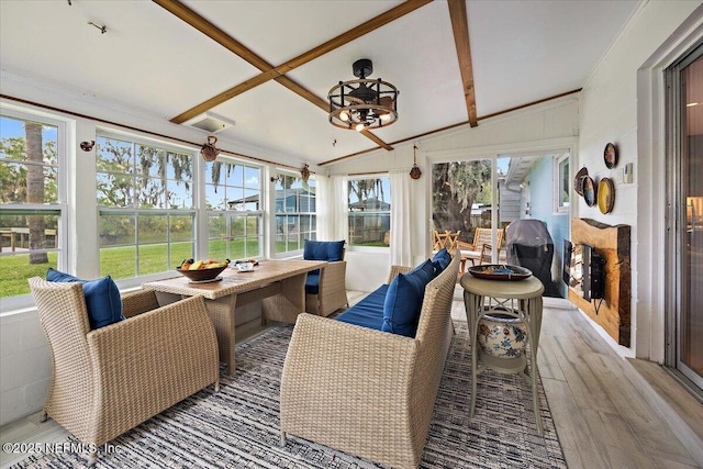 2638 W End St, Jacksonville, FL 32233 - sunroom / solarium with wood finished floors and an outdoor hangout area
