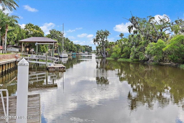 2638 W End St, Jacksonville, FL 32233 - dock area featuring a water view and a gazebo
