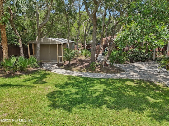 136 Sherwood Ave, Saint Augustine, FL 32084 - view of yard with a storage unit