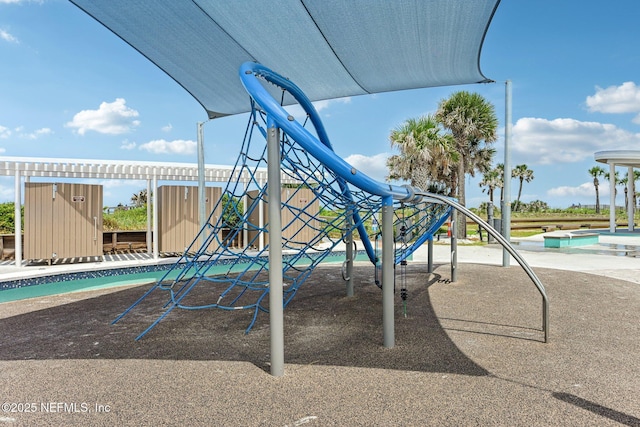 136 Sherwood Ave, Saint Augustine, FL 32084 - view of playground with an outdoor pool