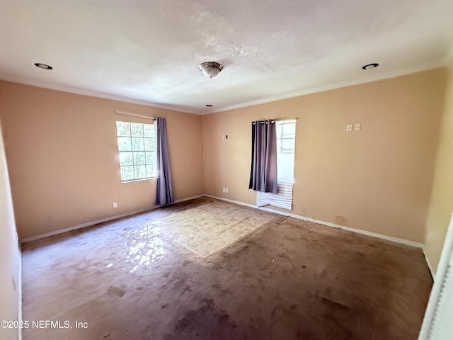 427 Crestwood St, Jacksonville, FL 32208 - empty room featuring crown molding and baseboards