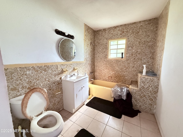 427 Crestwood St, Jacksonville, FL 32208 - full bath featuring tile walls, vanity, tile patterned flooring, and bathing tub / shower combination