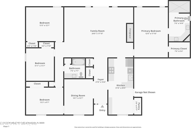 12137 Dividing Oaks Trl E, Jacksonville, FL 32223 - view of home floor plan